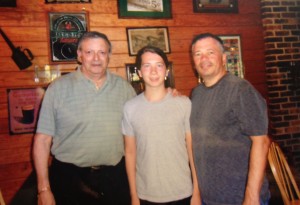 with son Jerry (right) and grandson Brian (center)
